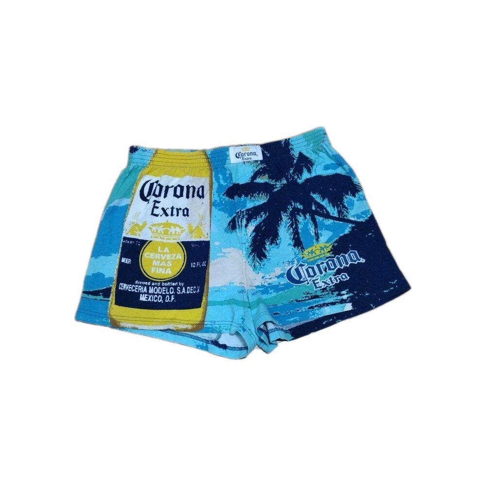 Corona Extra Beer La Cerveza Mas Fina Casual Cotton Beach Life Shorts L 36-38